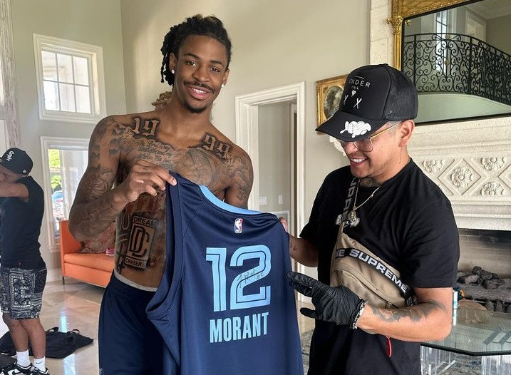 Butuh 10 Jam untuk Membuat Tato Baru Ja Morant, Termasuk Logo Kobe Bryant - mainbasket.com